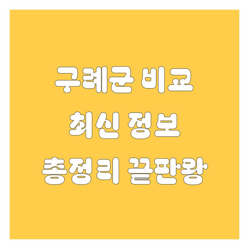 구례군 자동차 서비스 한눈에 비교 | 2025년 최신 정보 총정리