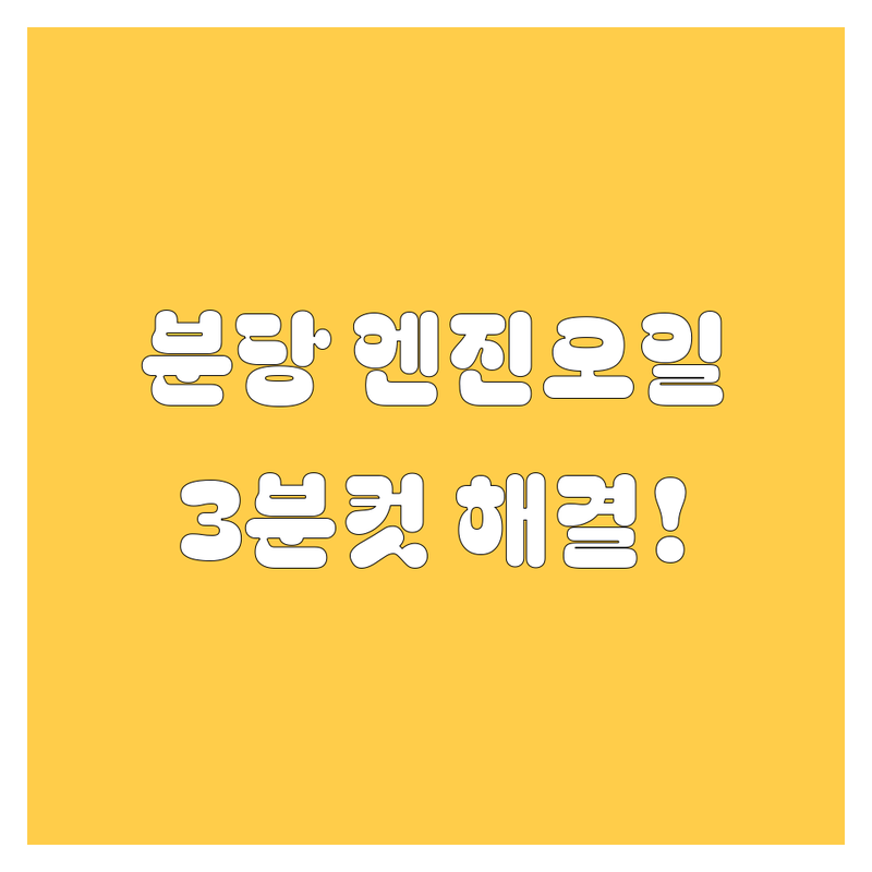💥 성남 분당 엔진오일, 3분컷 해결! 2024 최신 정보 & 리얼 후기 대방출 💥