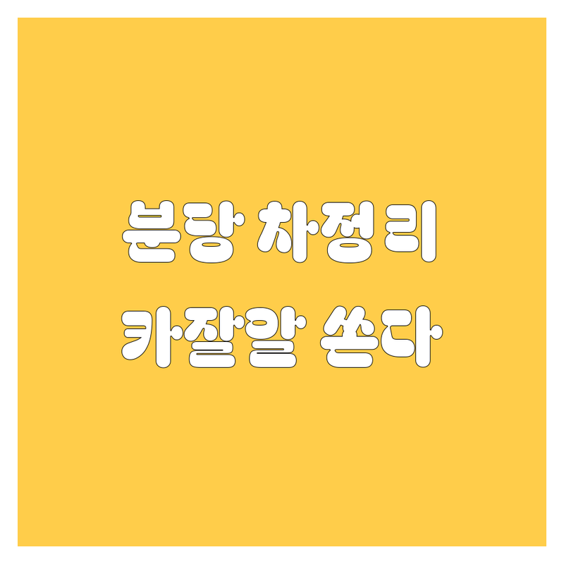 🚗 분당 자동차 정보 총정리! 카잘알이 쏜다 💯