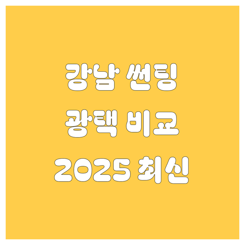 강남 자동차 썬팅, 광택 한눈에 비교 | 2025년 최신 정보 총정리