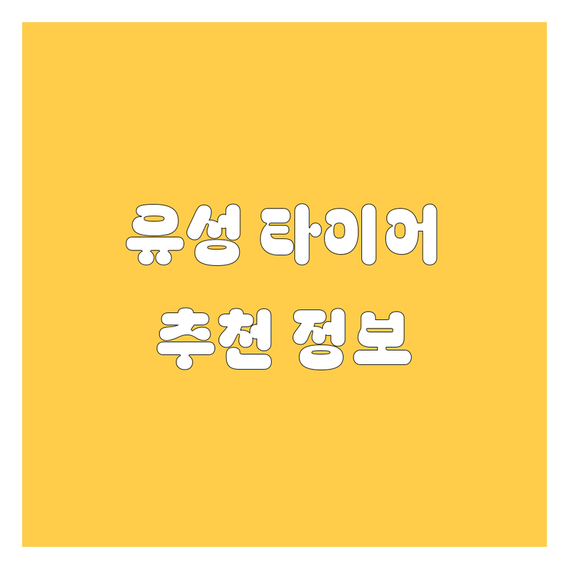 대전 유성구 타이어 교체 정보 모음 | 현지인이 추천하는 BEST 선택