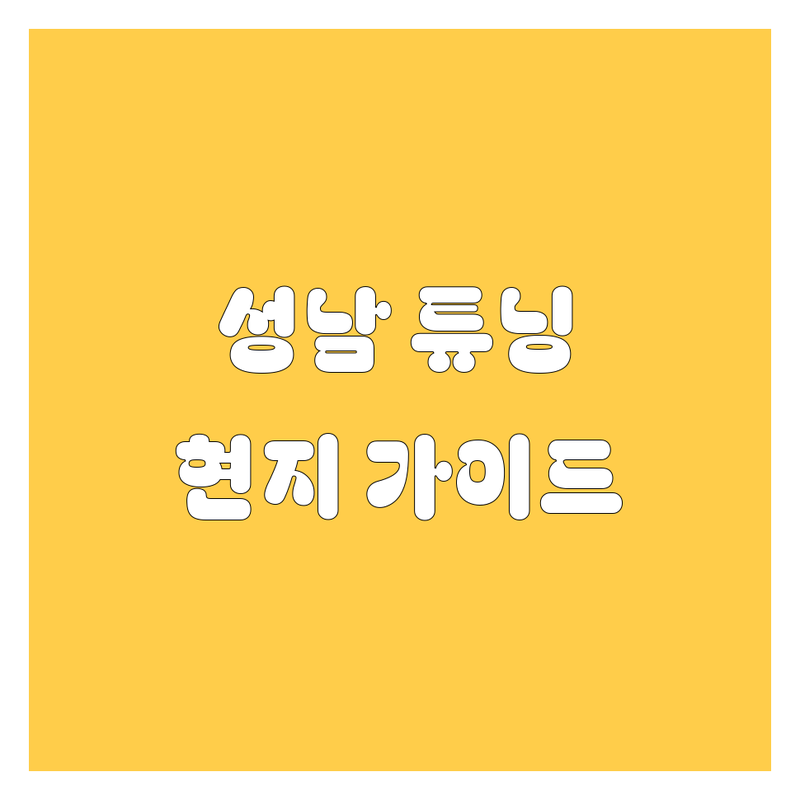 성남 자동차 튜닝, 블랙박스, 타이어, 운전면허 정보 | 현지 추천 가이드