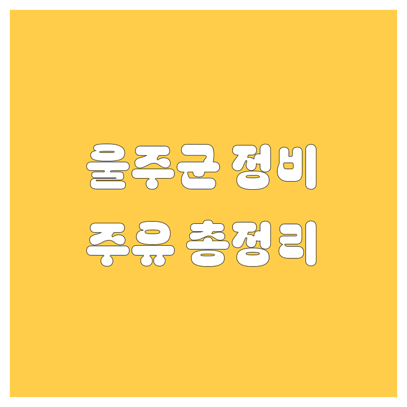 🚗 2025년 최신! 울주군 자동차 정비/주유 완벽 가이드 🔧