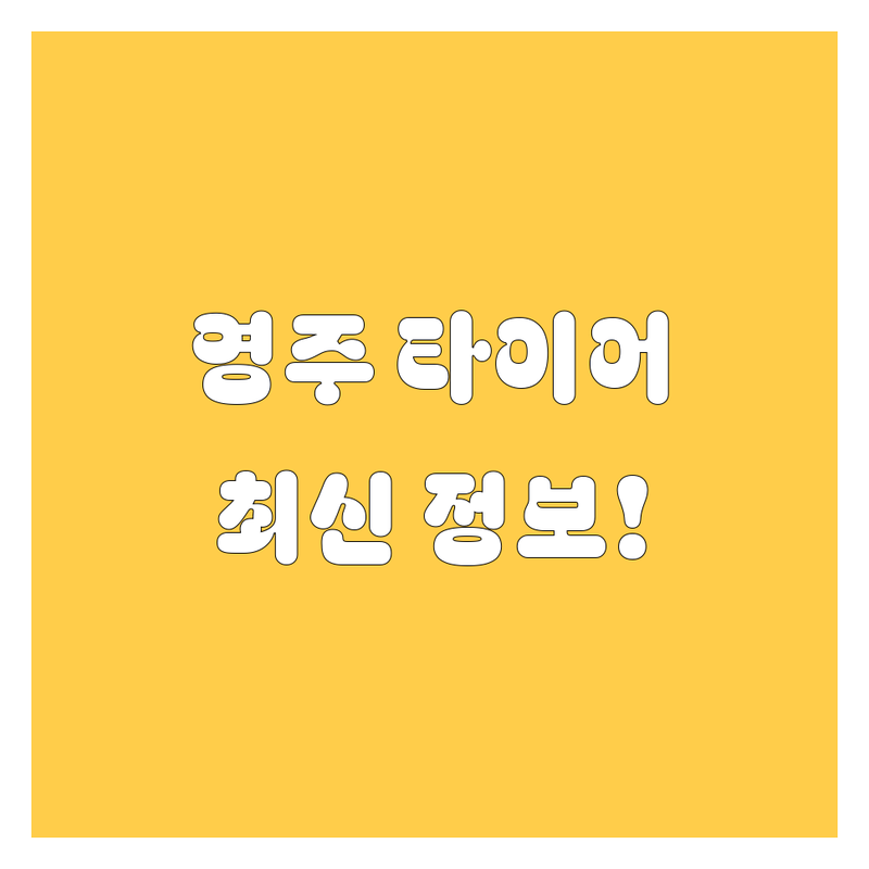 영주 타이어 교체, 2024-2025 최신 정보 총정리