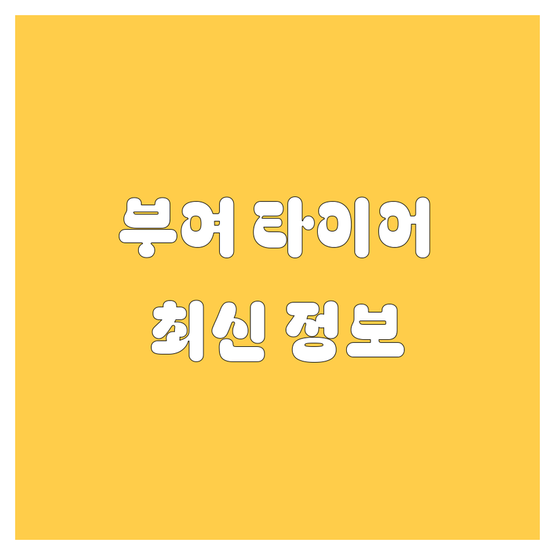부여 타이어 교체, 휠 정보 한눈에 비교 | 2025년 최신 정보 총정리