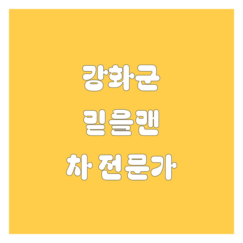 강화에서 믿을 수 있는 자동차 전문가를 찾으세요?