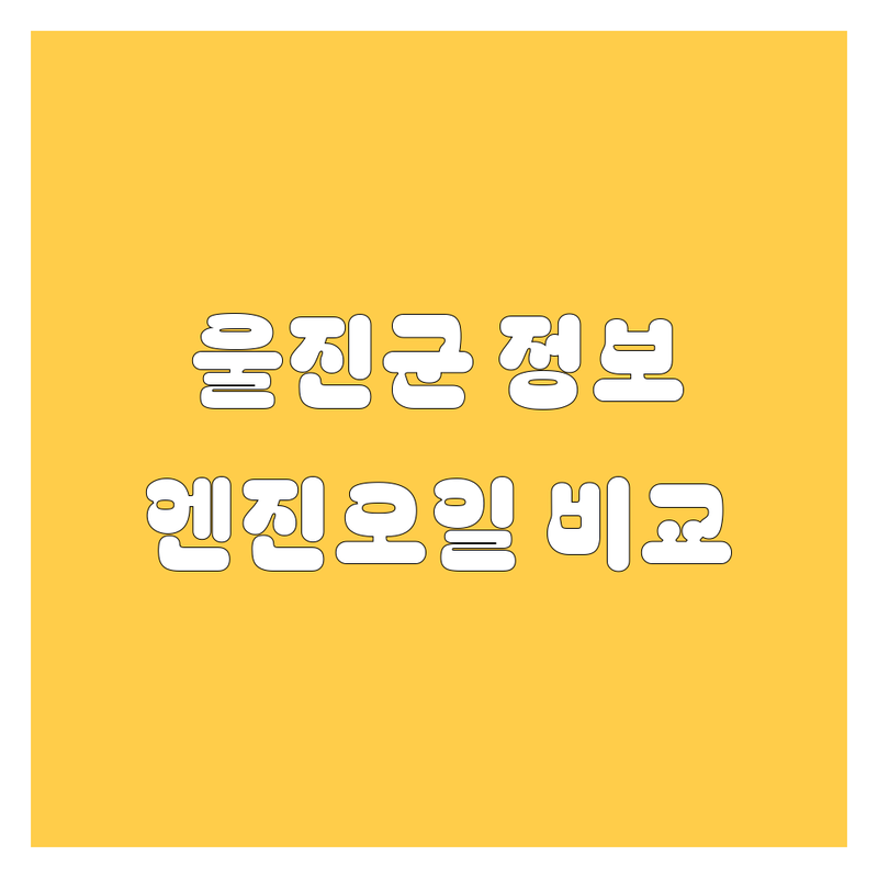 울진군 엔진오일 한눈에 비교 | 2025년 최신 정보 총정리