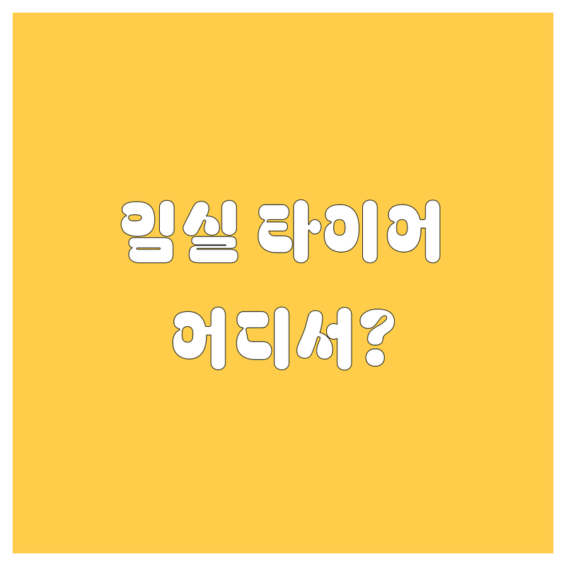 임실에서 타이어 교체, 어디서 해야 후회 없을까? 😎