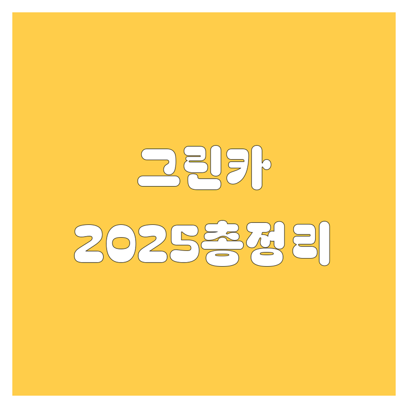 안양 그린카 2025년 최신 정보 총정리