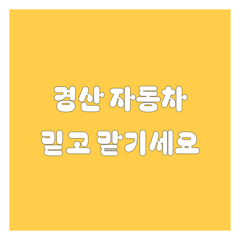 경산에서 믿고 맡길 자동차 전문가를 찾으신다면? | 2024 최신 정보 총정리