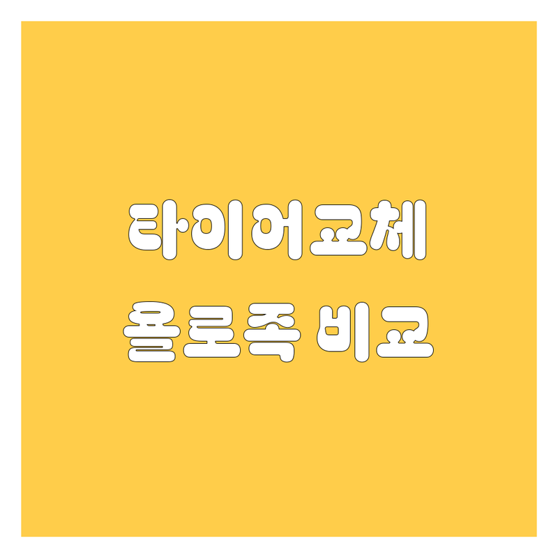 진천/증평 타이어 교체, 20대 욜로족이 깐깐하게 비교해봤습니다! 😎