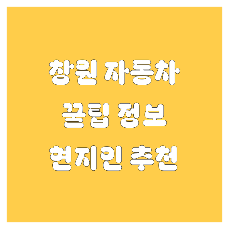 창원 자동차 정보 모음 | 현지인이 추천하는 BEST 선택