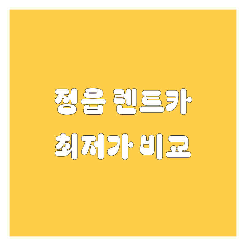 정읍 렌트카 가격비교 | 24시간 최저가 업체 및 실시간 후기