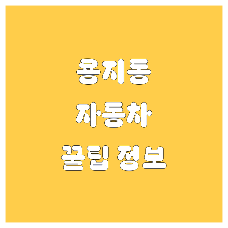 창원 용지동 자동차 정보 모음 | 현지인이 추천하는 BEST 선택