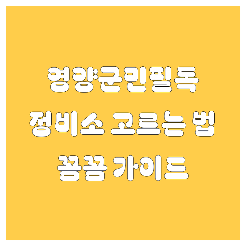 영양에서 믿을 수 있는 자동차 전문가를 찾으신다면? | 꼼꼼 가이드