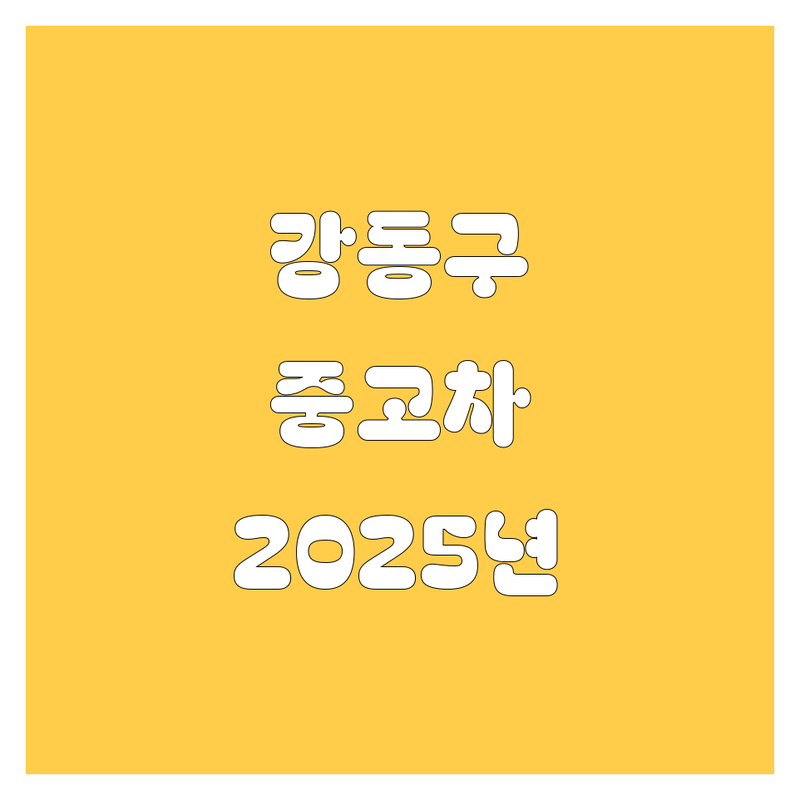 강동구 중고차 현명하게 선택하기 | 2025년 최신 정보 총정리