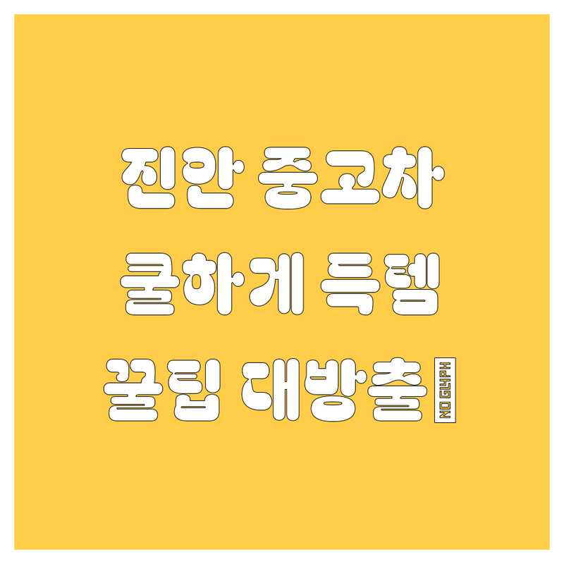 진안 중고차, 쿨하게 득템하는 방법! 😎