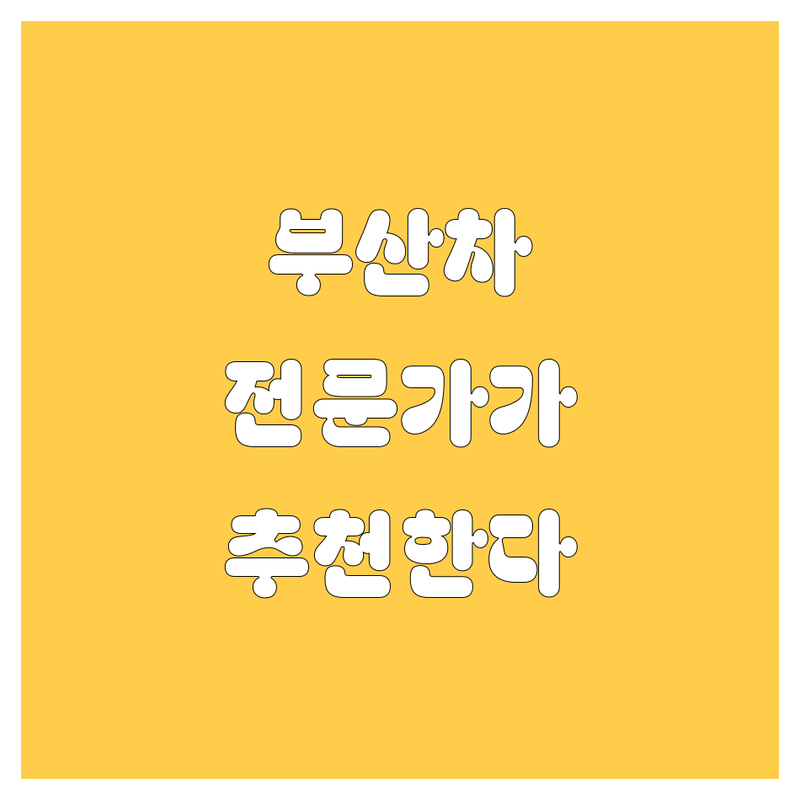 부산 자동차 전문가 추천