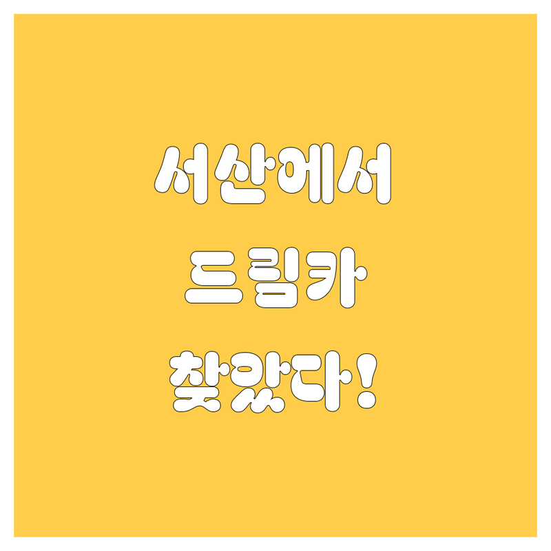 서산에서 내 드림카 찾기! 🚗 2025년 자동차 구매 가이드