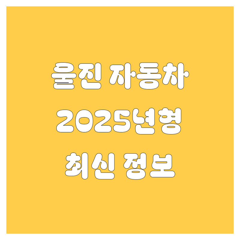 울진 자동차 한눈에 비교 | 2025년 최신 정보 총정리