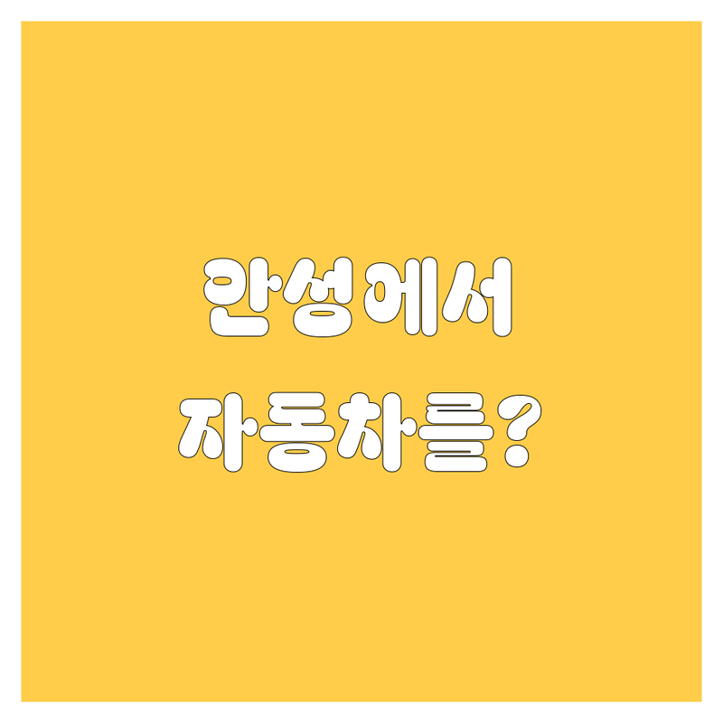 안성에서 자동차를 찾는다면? 내쇼날모터스 BMW부터 다온다자동차유리까지!