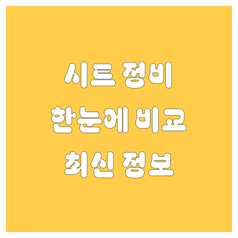부평 자동차 시트, 정비 한눈에 비교 | 2024년 최신 정보 총정리