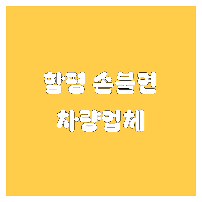 전남 함평군 손불면 자동차 관련 업체 정보 모음 | 현지인이 추천하는 BEST 선택