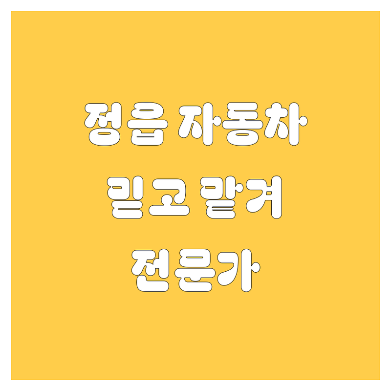 🚗 정읍에서 믿고 맡길 수 있는 자동차 전문가들을 만나보세요! 🔧