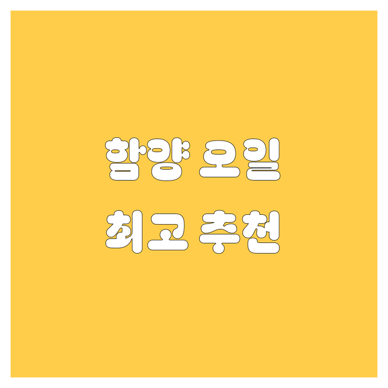 함양 엔진오일 정보 모음 | 현지인이 추천하는 BEST 선택