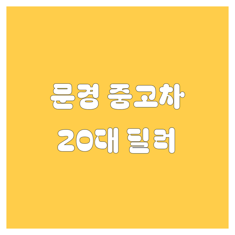 🚗 문경시 점촌동 중고차, 쿨내 진동하는 20대 딜러가 싹 다 알려줌! 😎