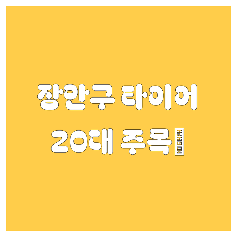 수원 장안구 타이어 교체, 20대 욜로 드라이버 여기 주목! 😎