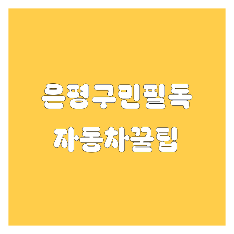 [은평구] 자동차, 🚗 쌩쌩 달리는 정보 여기 다 있쥐! 💯 전문가 추천 업체 총정리!