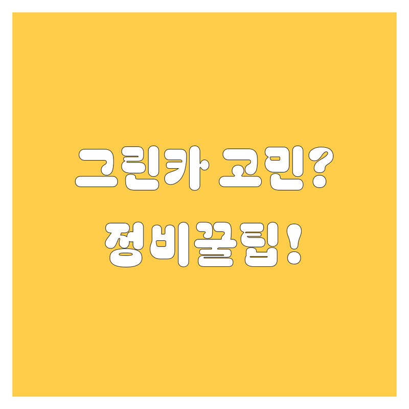 그린카 고민 해결! 부산 금정구 자동차정비 솔루션 | 전문가가 알려주는 선택 팁