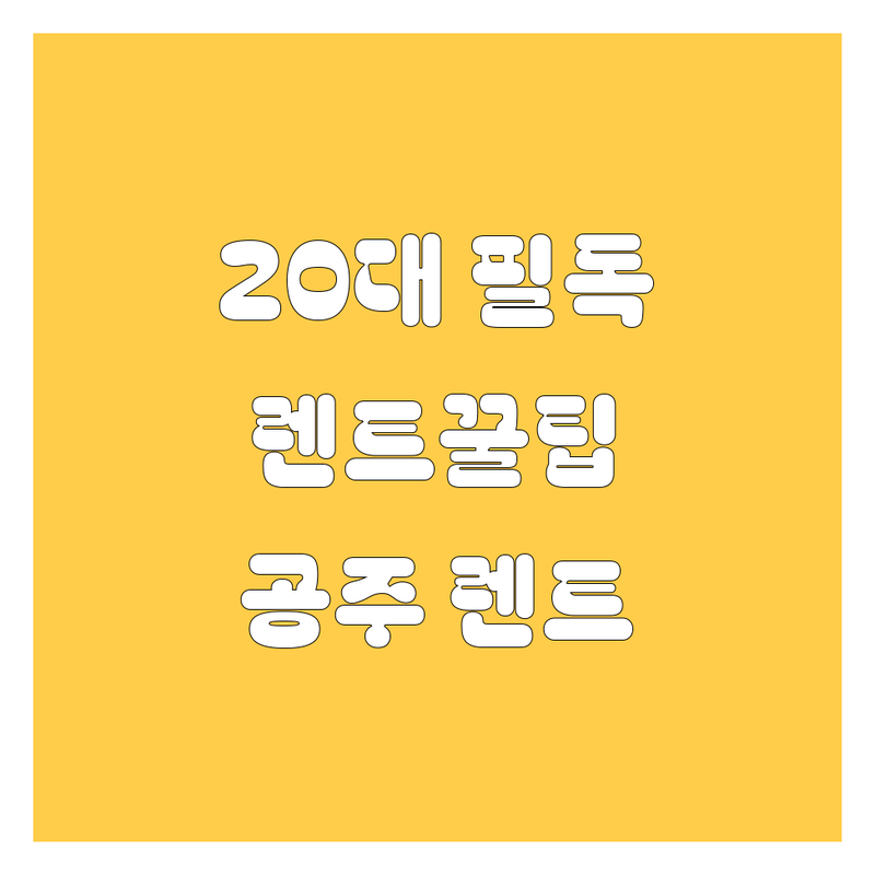 공주 렌트카, 20대 드라이버의 스마트 렌트카 가이드