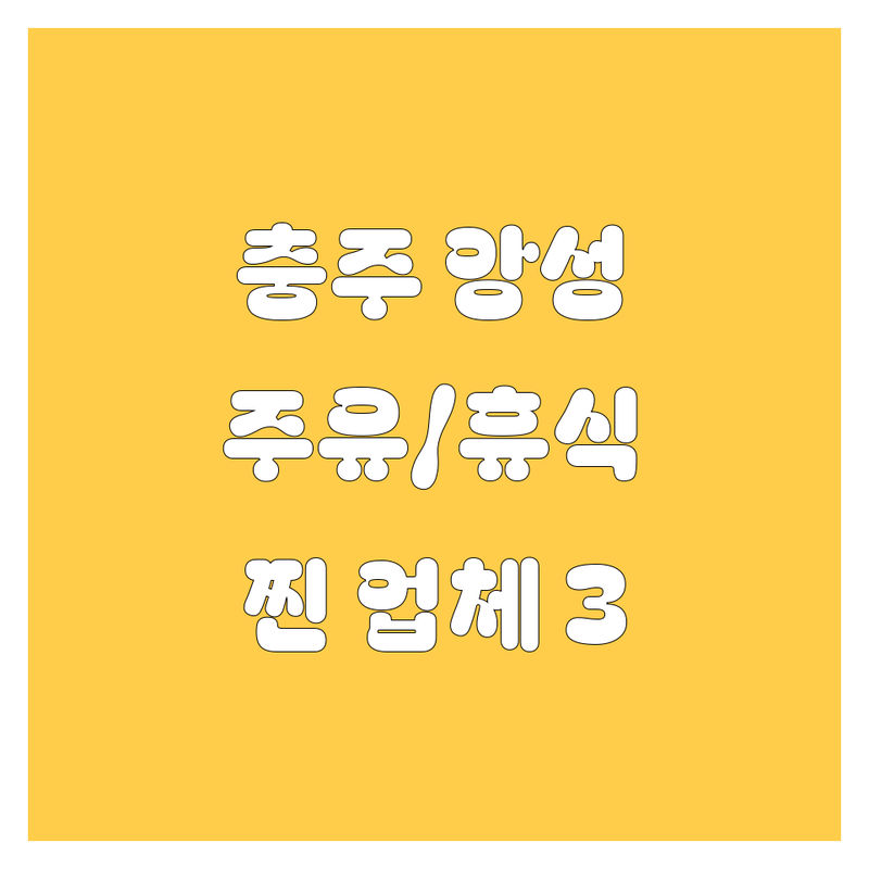 충북 충주시 앙성면 자동차 주유/휴식 찐 업체 3곳 | 직접 방문 후기 포함