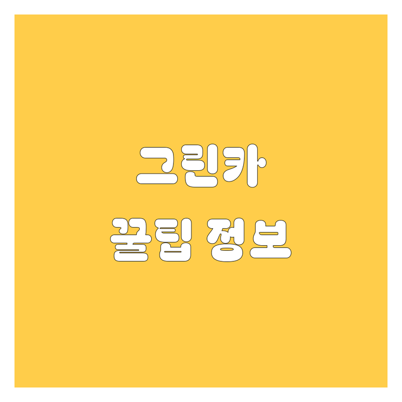 안양 그린카 정보 모음 | 현지인이 추천하는 BEST 선택