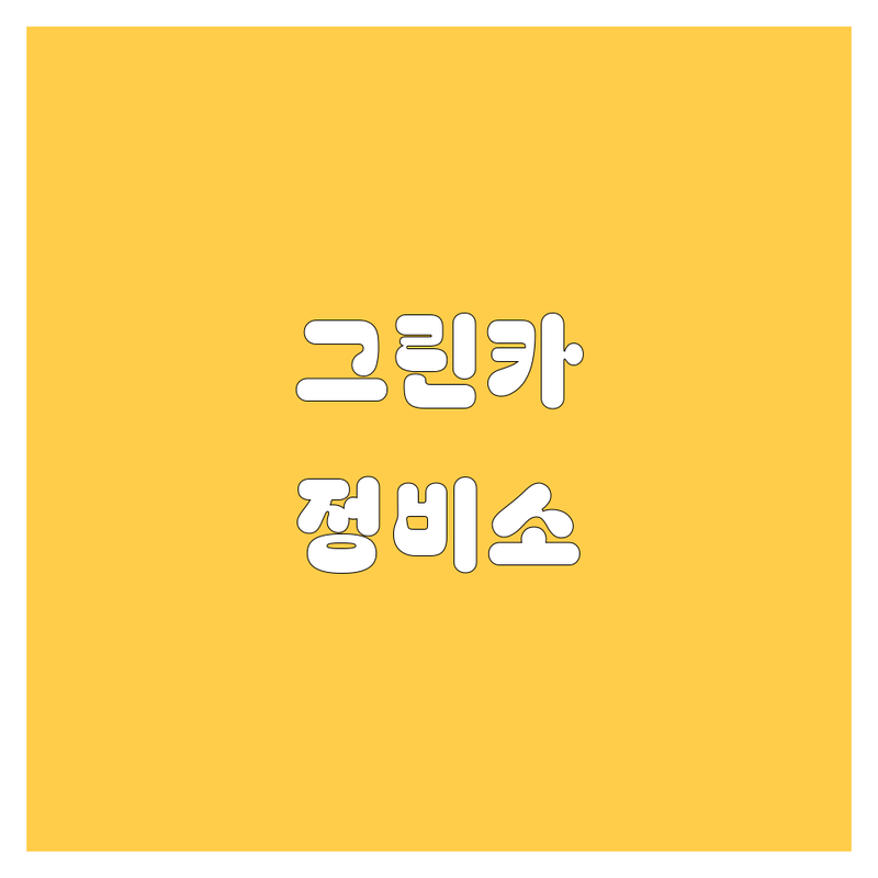 시흥/안산 그린카 고민 해결! 🚗 현지인이 추천하는 BEST 자동차정비소