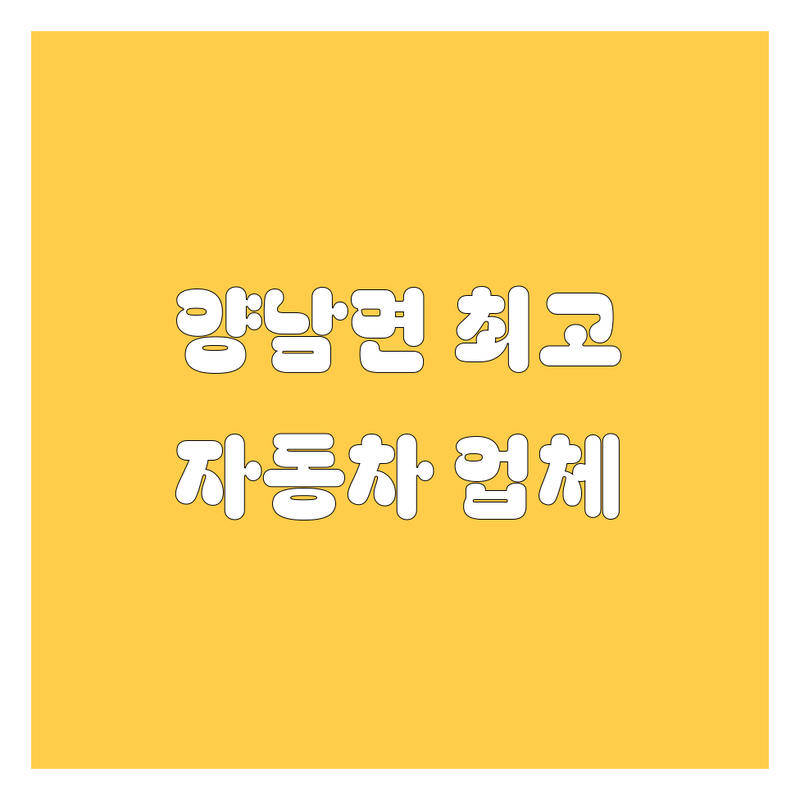 경북 경주시 양남면 자동차 관련 BEST 업체 | 2025년 최신 정보 총정리