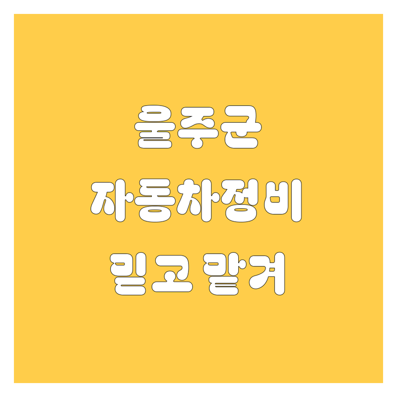 🚗💨 울주군 자동차 정비/용품, 믿고 맡길 '찐' 전문가들! (2024)