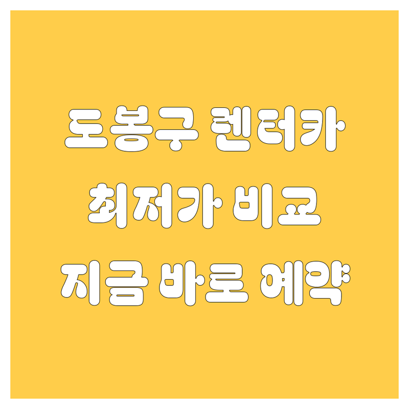 도봉구 렌터카