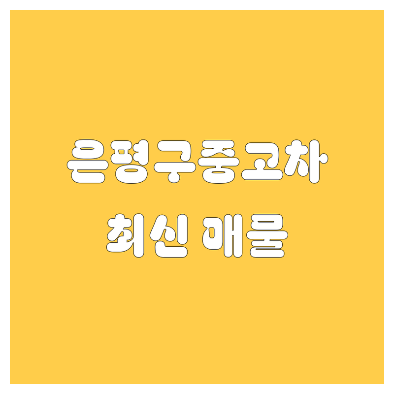 🚗 은평구 중고차, 2024년 최신 매물 정보 총정리! 💰 | 박딜러가 쏜다~ 🚀