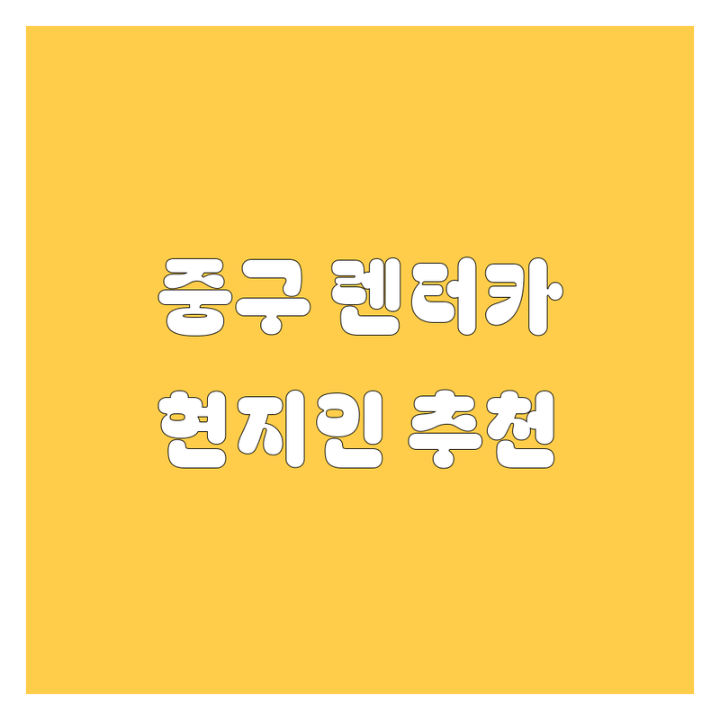 서울 중구 렌터카 정보 모음 | 현지인이 추천하는 BEST 선택