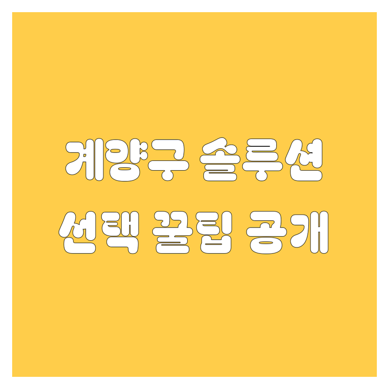 자동차 고민 해결! 인천 계양구 자동차 솔루션 | 전문가가 알려주는 선택 팁