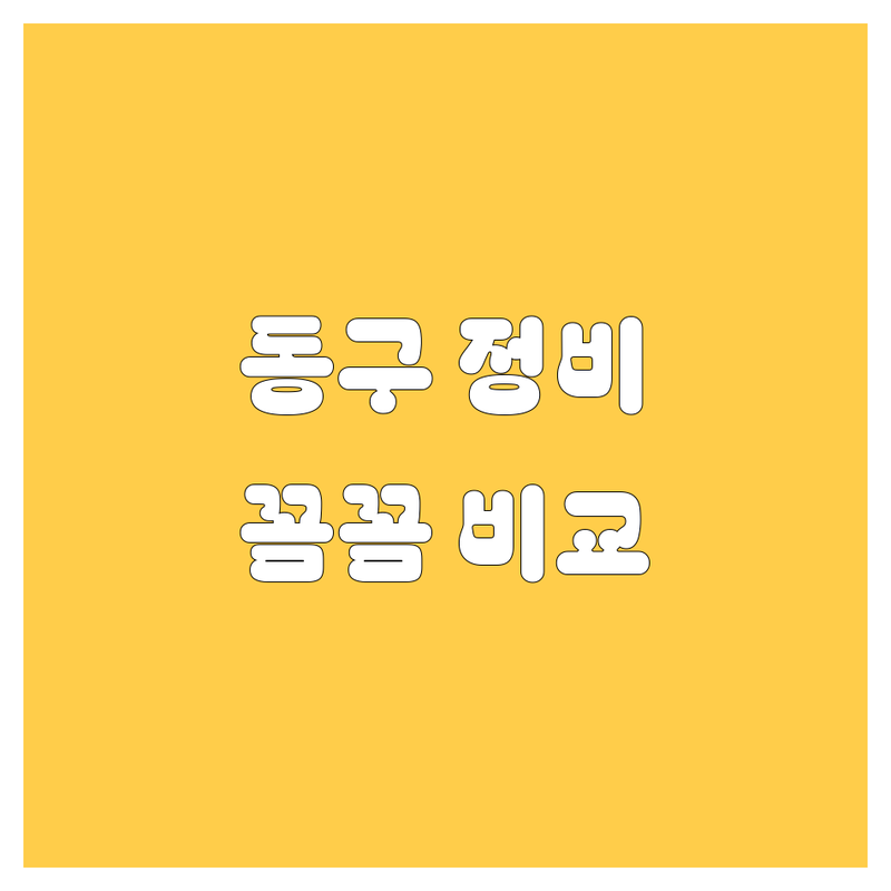 대구 동구 자동차 정비/세차, 꼼꼼하게 비교하고 선택하세요!