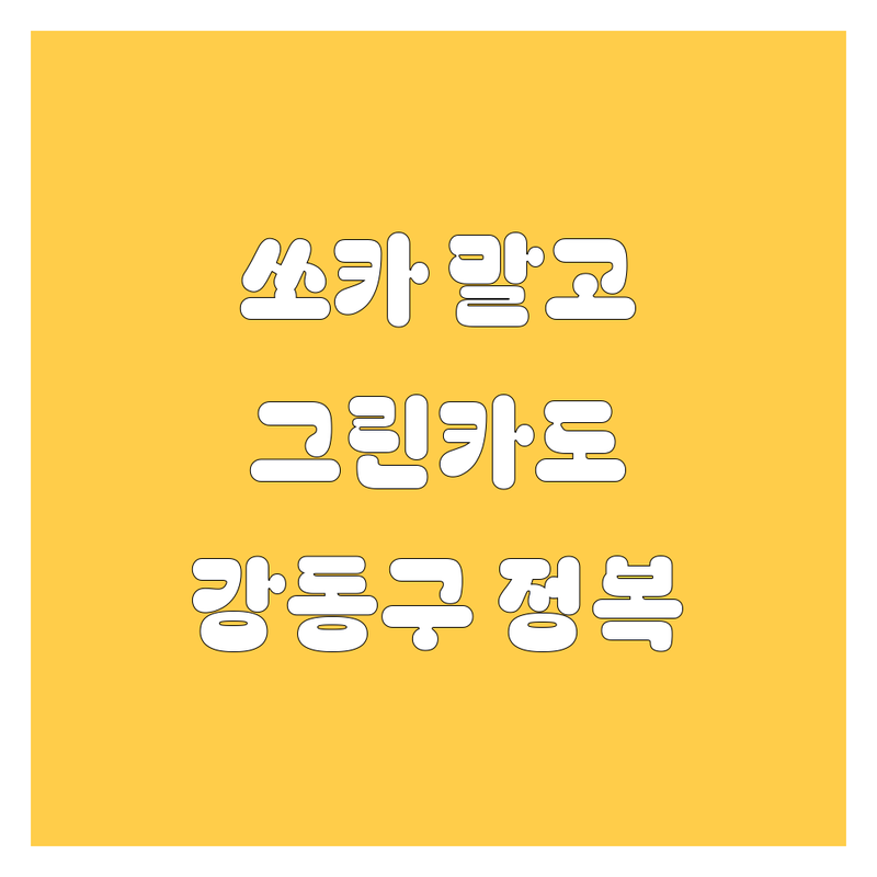 🚗 쏘카만 있는 줄 알았지? 강동구 렌트카 어벤져스, 그린카 완전정복!