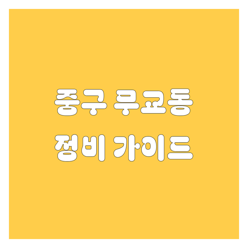 서울 중구 무교동 자동차 서비스 완벽 가이드 | 가격부터 서비스까지 완벽 분석