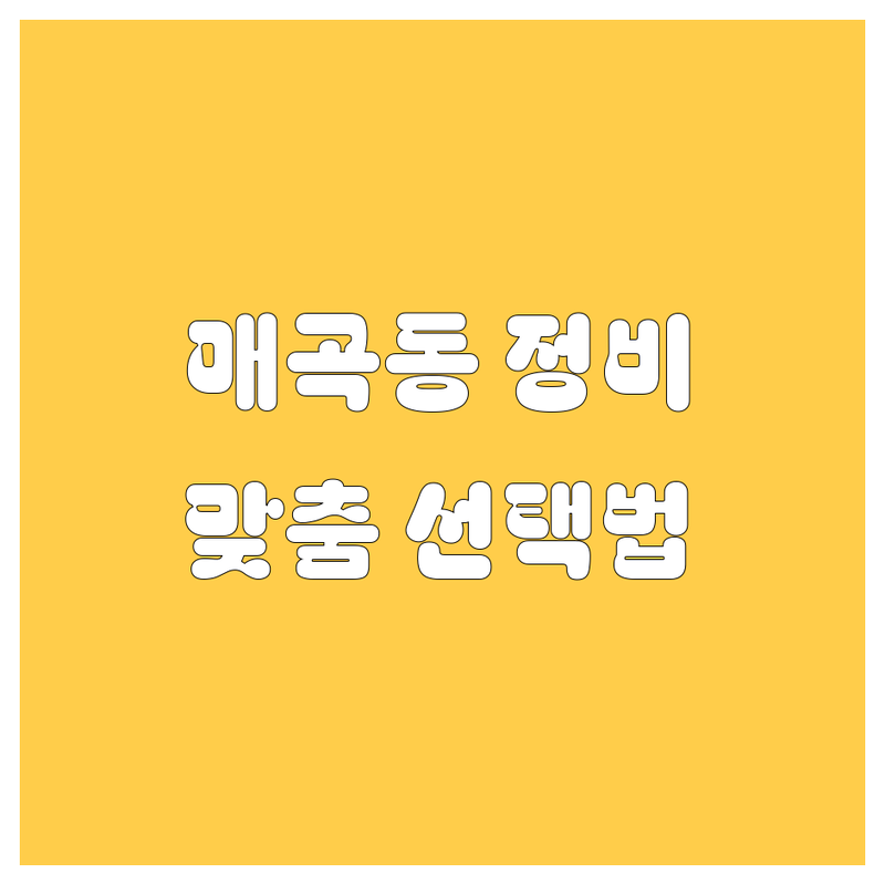 자동차 걱정 없는 순천시 매곡동 자동차 서비스 가이드 | 상황별 최적의 선택법