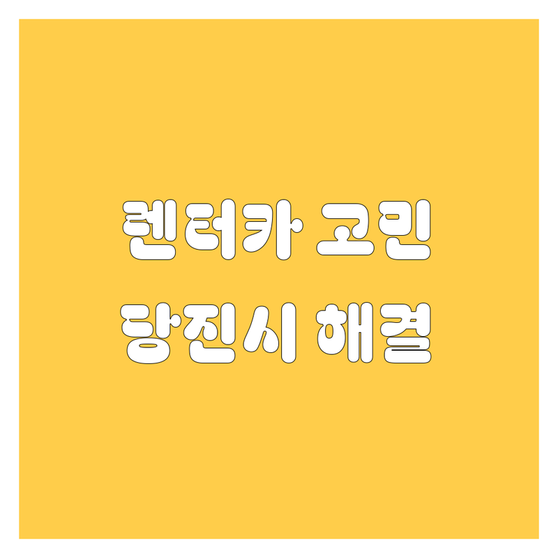 렌터카 고민 해결! 충남 당진시 렌터카 솔루션 | 전문가가 알려주는 선택 팁