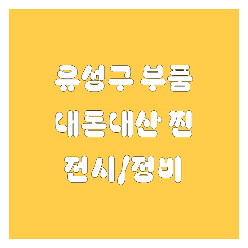 대전 유성구 자동차 부품, 전시, 정비 | 내돈내산 찐후기!